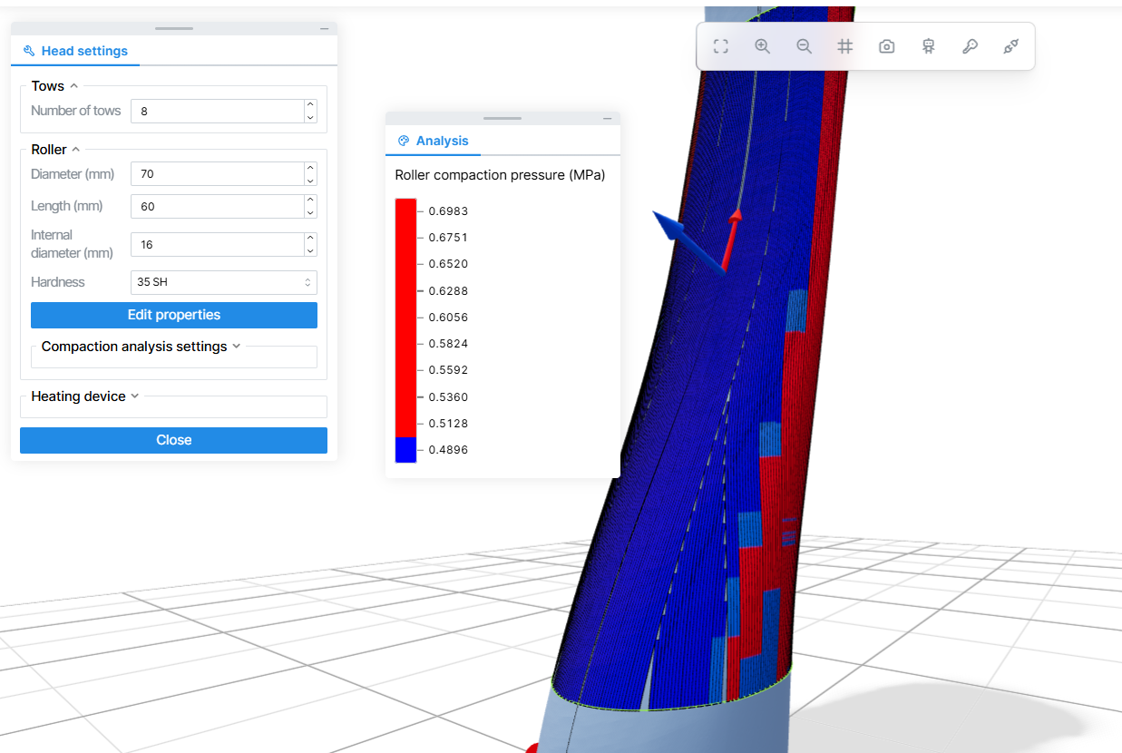 Roller compaction risk analysis: physics-based elastic roller conformance assessment (under load force) (image 1 of 2)